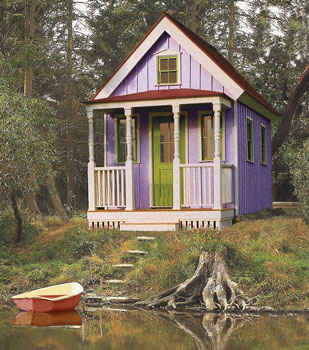 
Tumbleweed Tiny House Company sells several designs including Front Gable, with a cathedral ceiling.
